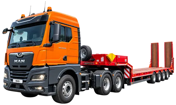 Трал MAN TGX 33.640 с полуприцепом